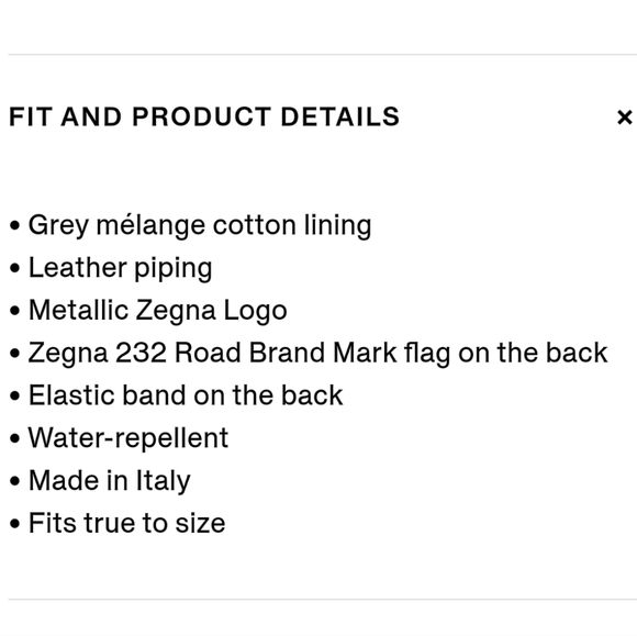 ZEGNA Men's Dark Blue Technical Fabric Baseball Cap Size Small - Picture 10 of 11